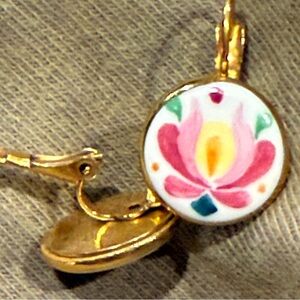 Floral Enamel Earrings